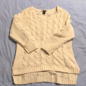 H&M 3/4 length cream sweater
